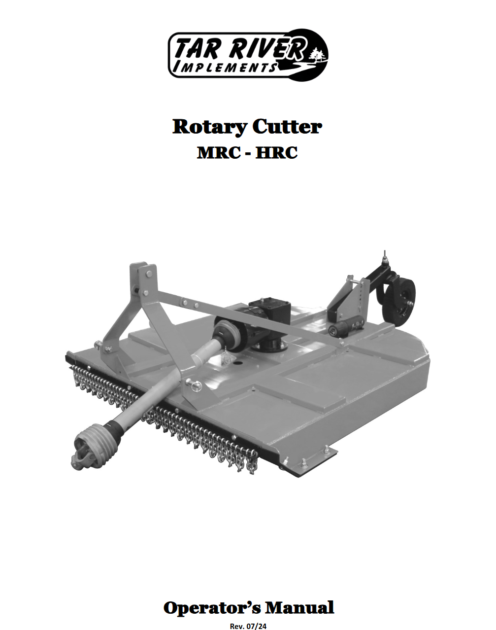 MRC-HRC Rotary Cutter Manual